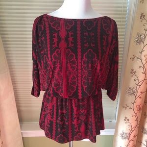 Dolman Top - Deep Red - Like New! - Size S